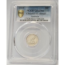 AUSTRALIA 1915 . THREEPENCE . PCGS GENUINE AUSTRALIA 1915 . THREEPENCE . PCGS GENUINE